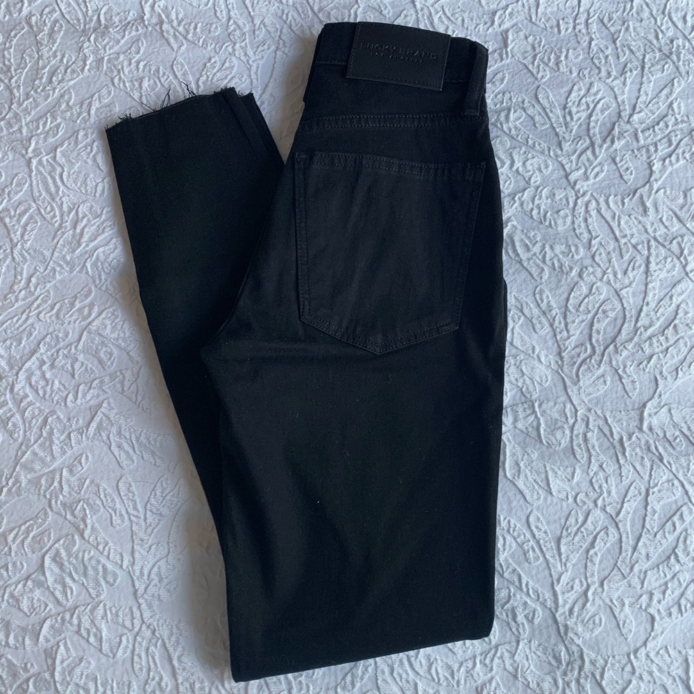 Lucky Brand Bridgette High Rise Black w Knee Slit